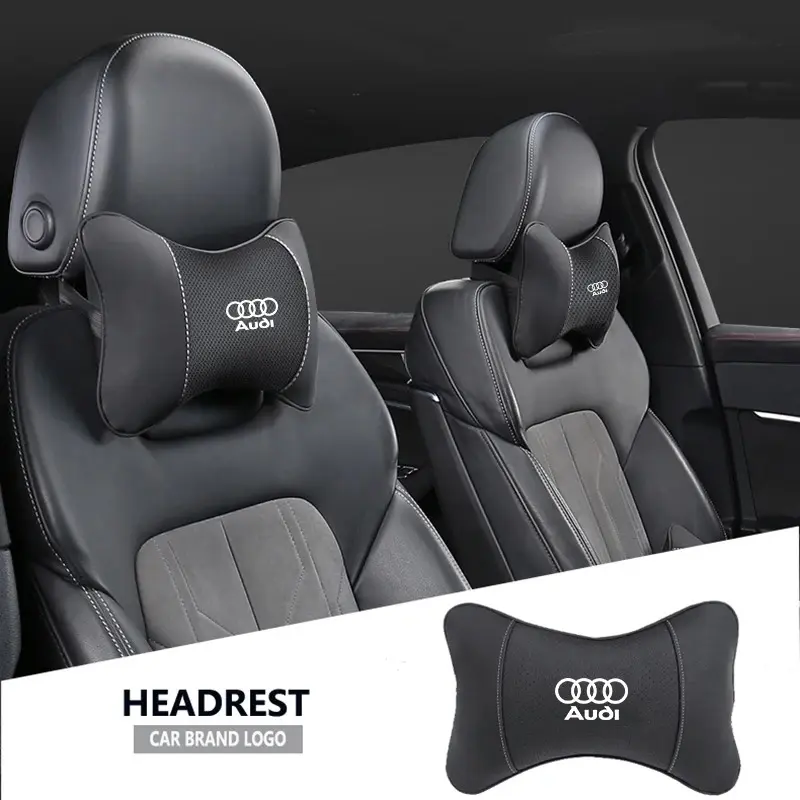 Audi Car Seat Headrest Neck Pillow For Audi S6 S7 SQ7 A2 A3 A4 A5 A6 A7 A8 A8L Q1 Q3 Q4 Q5 Q6 Q7 Q8 TT Quattro SQ5 RS3