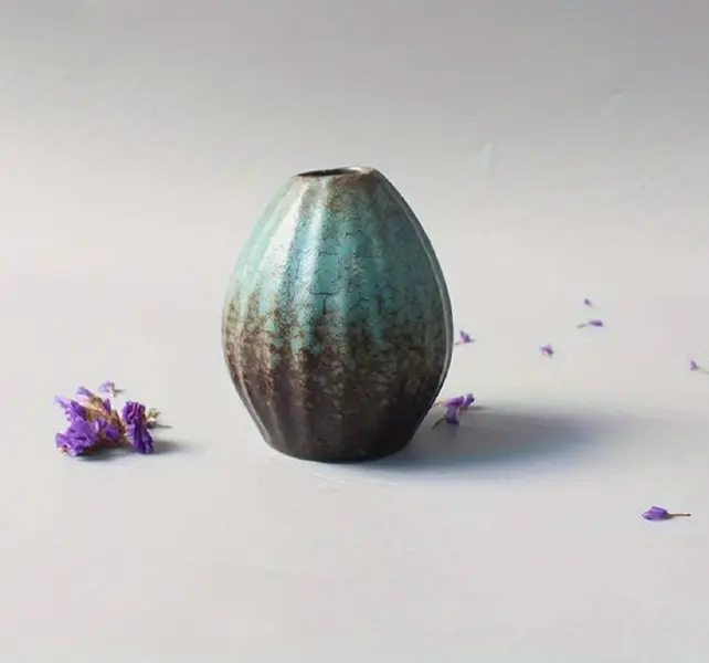 [Japanese Style] Handmade Vase | 1pc | Ceramic | Retro Zen Style | Tabletop Flower Arrangement | Hydroponic