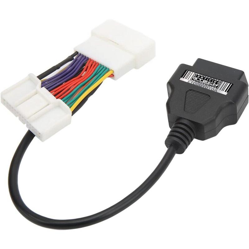 12V OBD2 16 Pin Male to 28 Pin Male & Female Adapter Plug for Tesla Model 3/Y 3