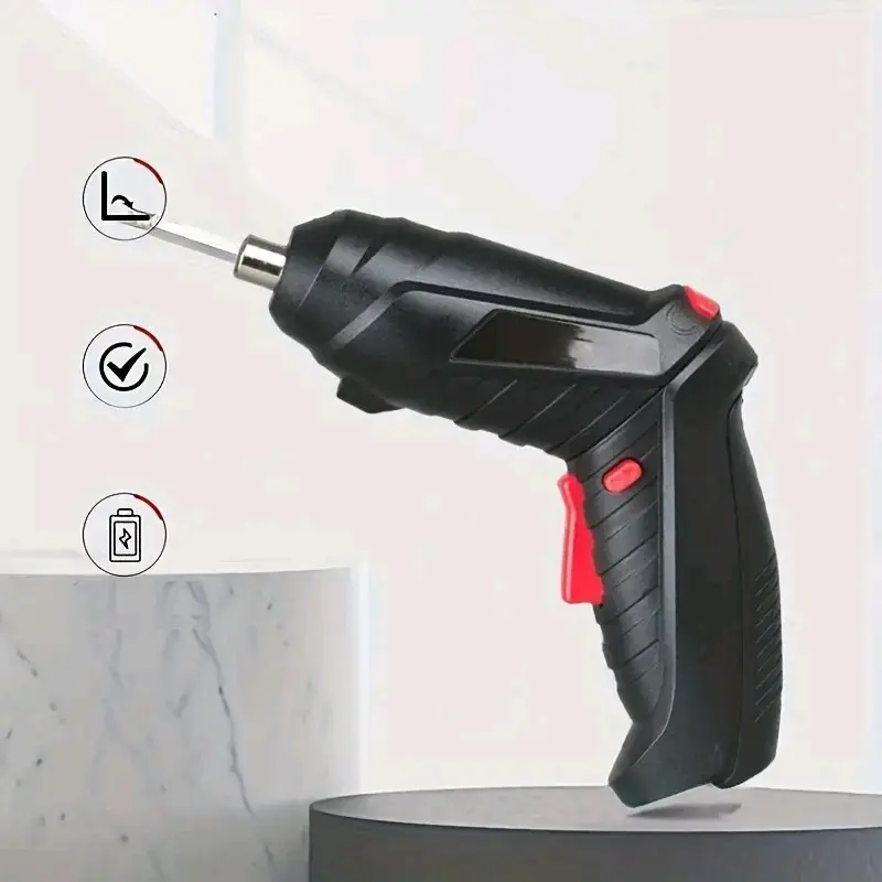 Screwdriver Set - Rechargeable Electric Drill, Quick-Change, LED Work Light 1