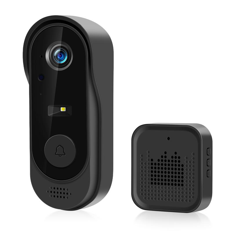 Wi-Fi Smart Video doorbell Phone Security Camera  Wireless with Motion Detection, Night Vision, Cloud Storage, Two Way Audio, Chime Ringer Included ，IP65 Waterproof 0