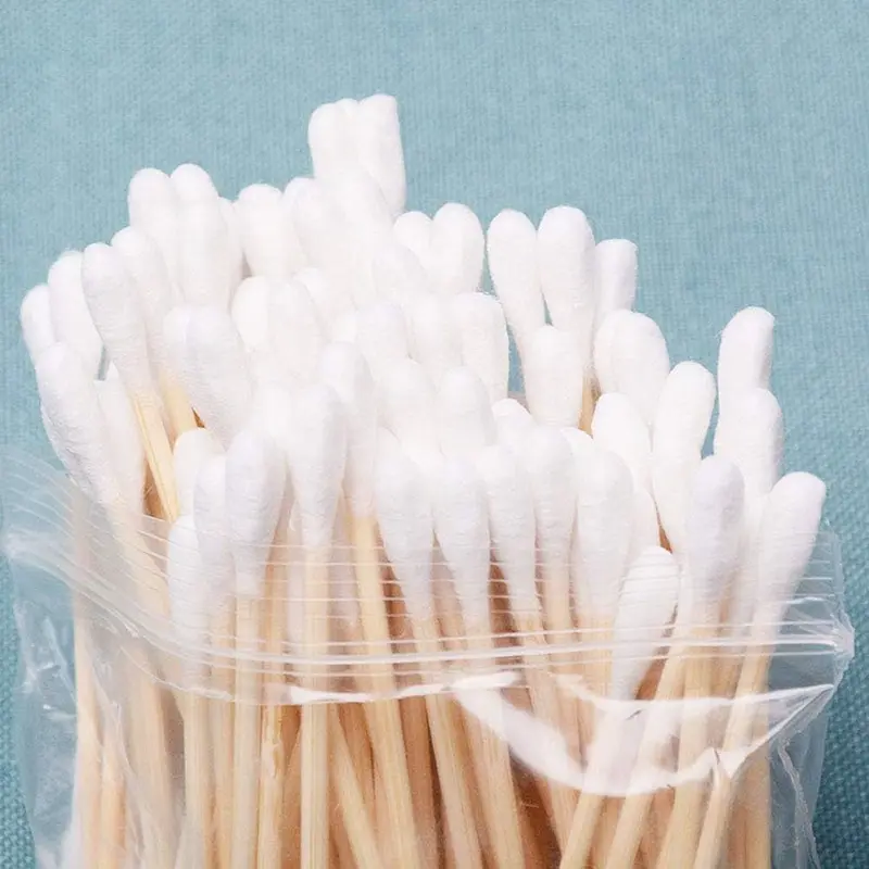 600 pack Cotton Buds , 100% Biodegradable Cotton Swab with Wooden Handles for Cleaning Ear, Makeup enhance, Keyboard cleaning, for wound Daily Cosmetic 4