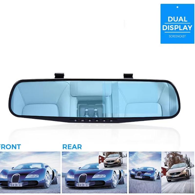 4.3-inch Display 1080P High-definition Dual Camera Driving Recorder With Reverse Image Front And Rear Monitoring, Rechargeable Battery, LCD Display - Ultimate Road Safety Guarantee 5