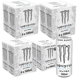 Monster Ultra White Energy Drink 500ml - Pack of 16 - Huge Saving Clearance Deal, Clearance Bundles ultra white