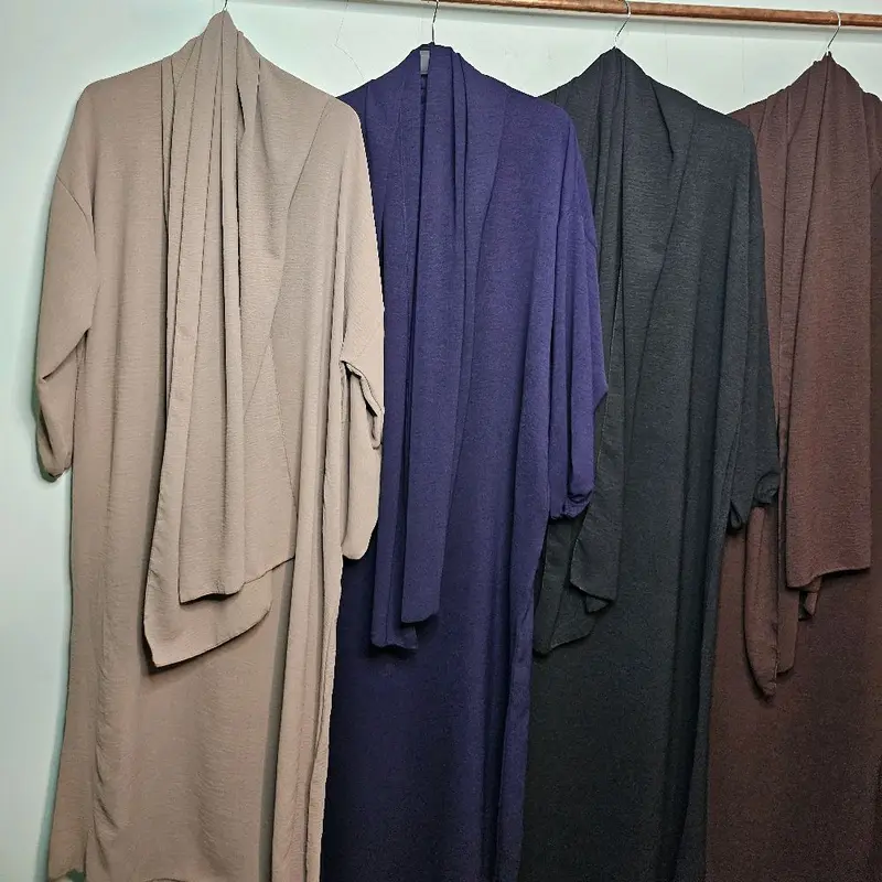 ladies nide fabric abayas with attach scarlf and both side pockets size 10/18 3