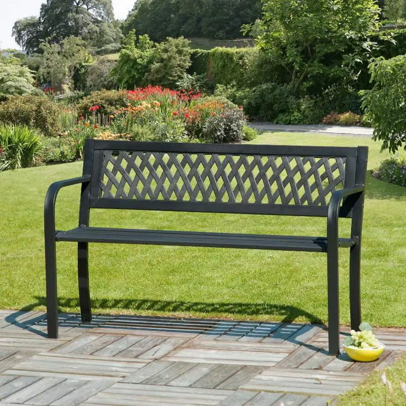 Lattice Back Garden Bench