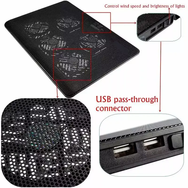 Universal Super Silent Cooling Pad For Laptop, Netbook, Macbook Adjustable Stand 2