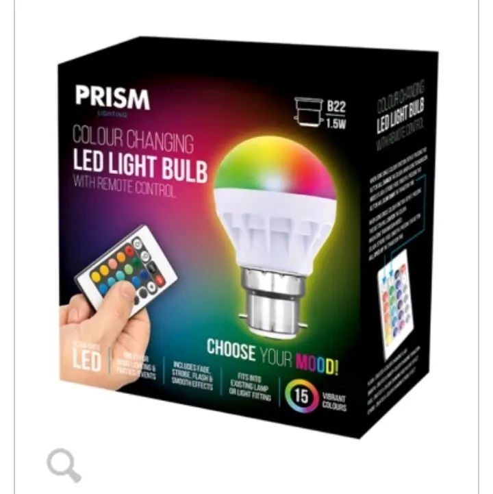 Colour Changing Light Bulb with Remote RC BC/B22