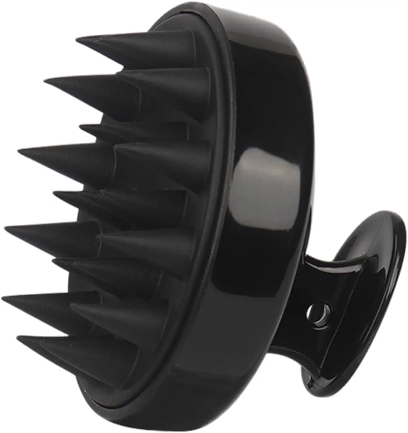 Scalp Massager,Shampoo Brush Soft and Flexible Hair Scalp Brush,Silicone Massager Shampoo Brush on Wet and Dry for Deep Scalp Cleansing and Hair Growth Women Men(Black) Round Hanging