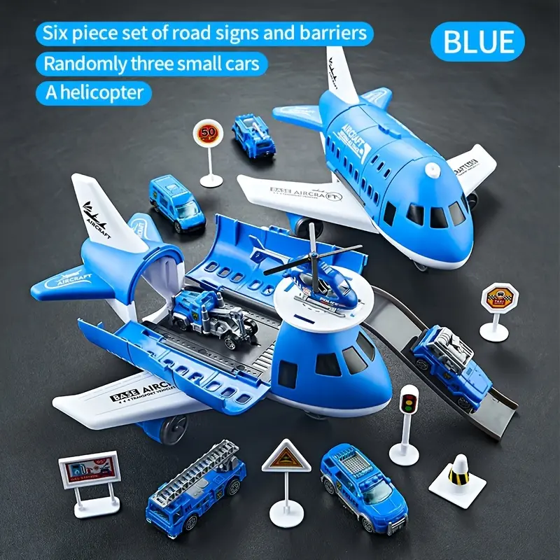 Children's Aircraft Car Toys, Inertial Aircraft And Light Passenger Aircraft Models, Children's Educational Toys Easter, Christmas, Halloween, Thanksgiving Gifts-color Box 6