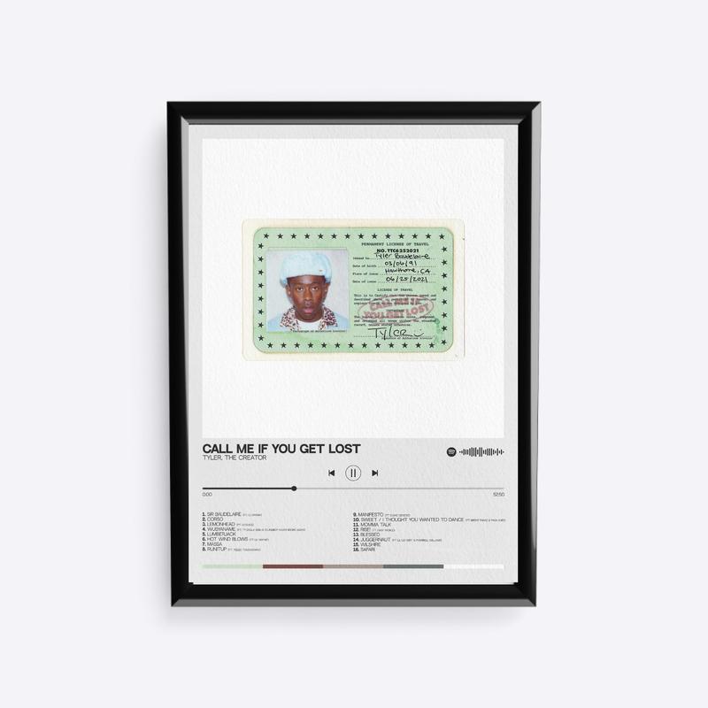 Tyler, the Creator wall art album PRINTS ONLY NO FRAMES Chromakopia, cherry bomb, call me if you get lost, flower boy, IGOR, wolf, goblin, Poster 5