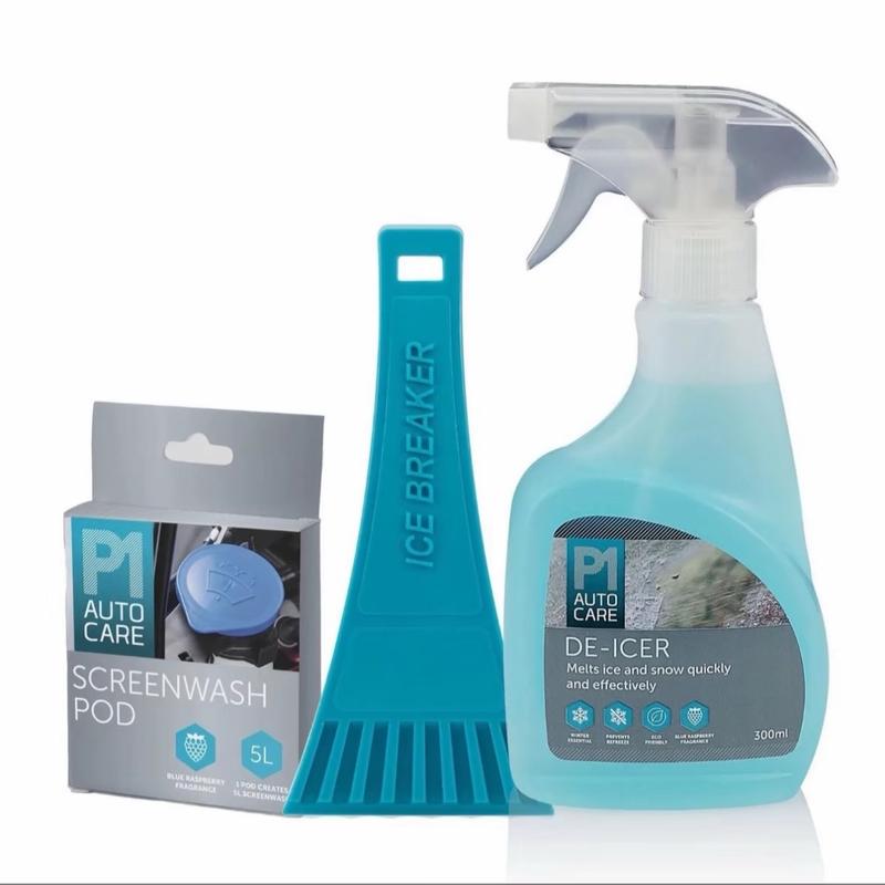 P1 Autocare Winter Kit - De-Icer with Screenwash Pod & Ice Scraper trigger sprayer 1