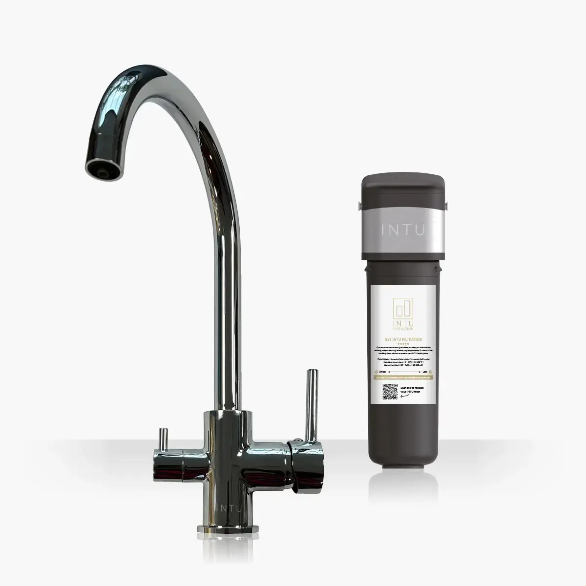Flair Chrome 3-1 Swan Cold Filtered Water Tap