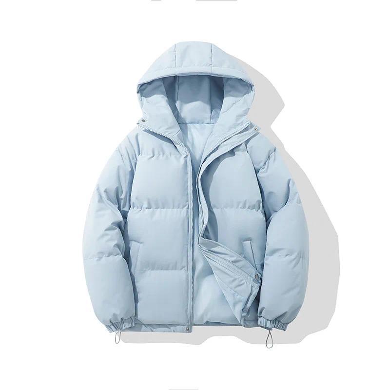 Product Introduction of 【2025】Autumn And Winter Warm Fashion Harajuku Puffer Jacket Women High Neck Hooded Zipper Design Cotton-Padded Coat Womenswear Tops 5