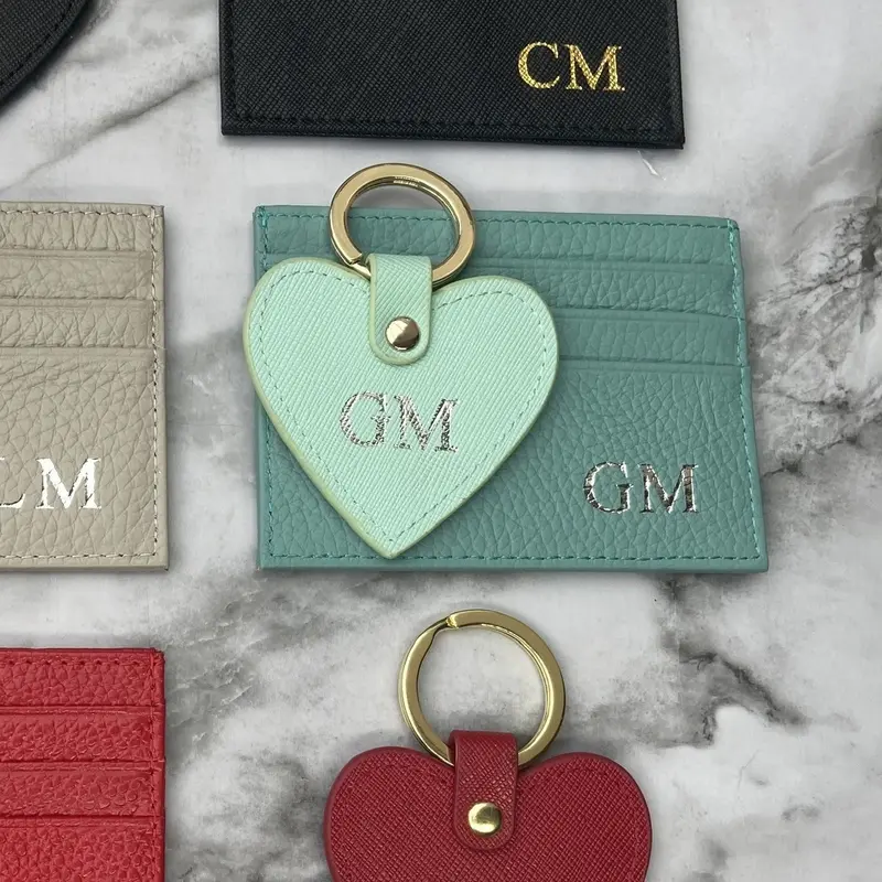 Personalised Card Holder - with silver or gold initials 6