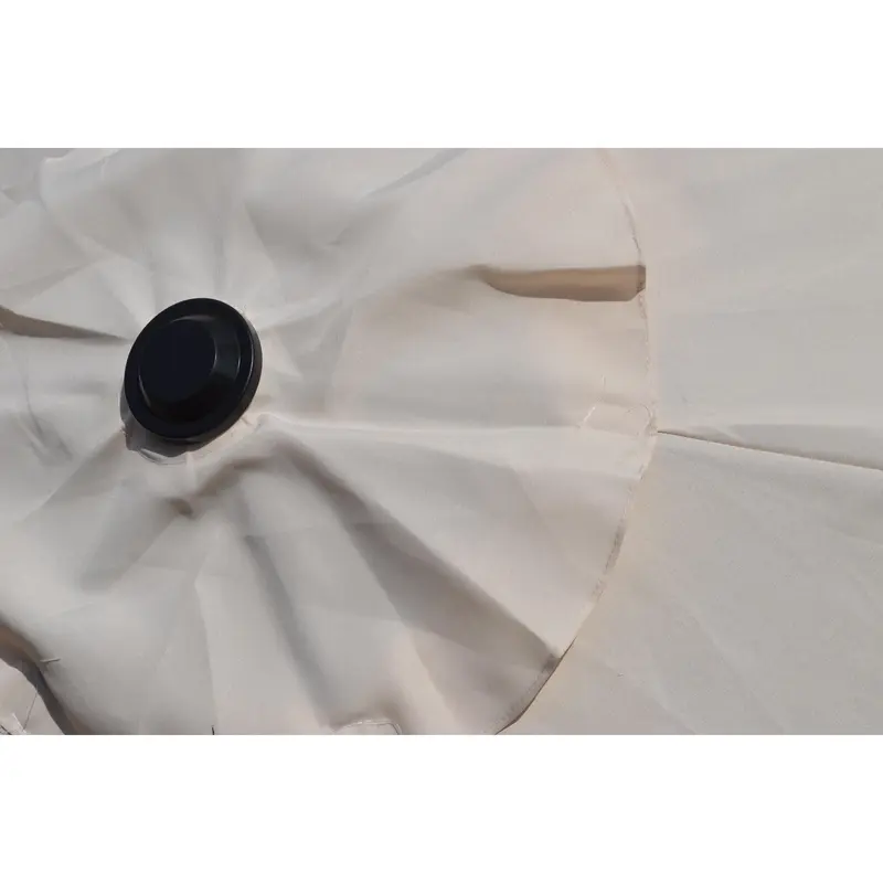 2.7m Wind Up Crank Garden Parasol with Aluminium Shaft in Cream 5