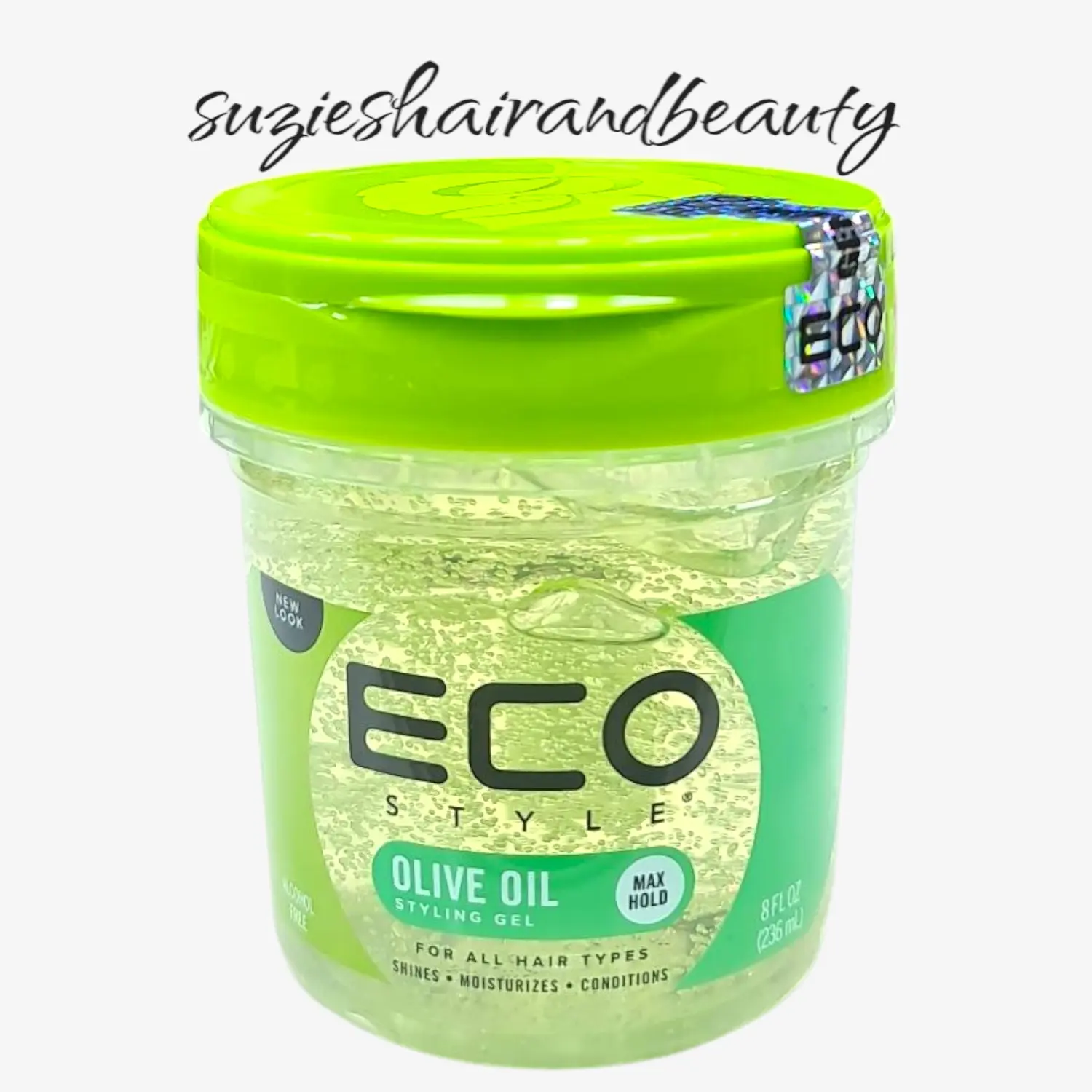 Eco Style Olive Oil Hair Gel - Hydrates and Styles - Alcohol-Free - Green - Haircare