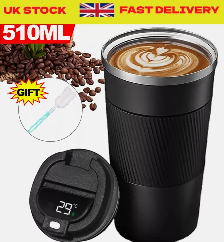 510 ML Leakproof Insulated Thermal Travel Stainless Steel Coffee Mug Cup Flask
