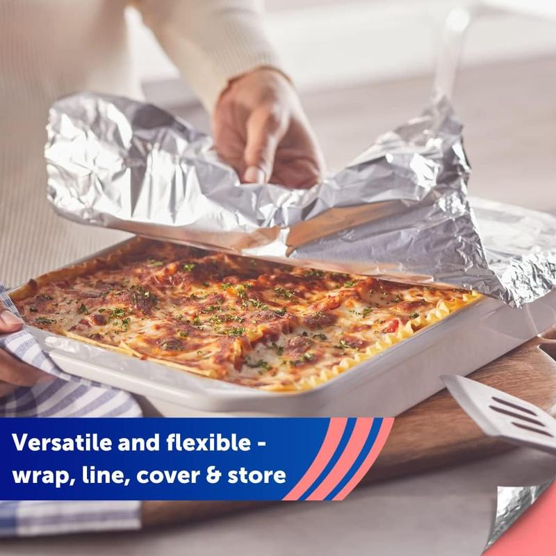Classic Kitchen Foil | Aluminium Foil | Tin Foil for Cooking, BBQ, Roasting | Pack of 1 Roll, 304mm x 9.14m | Packaging May Vary Cookware Disposable 5