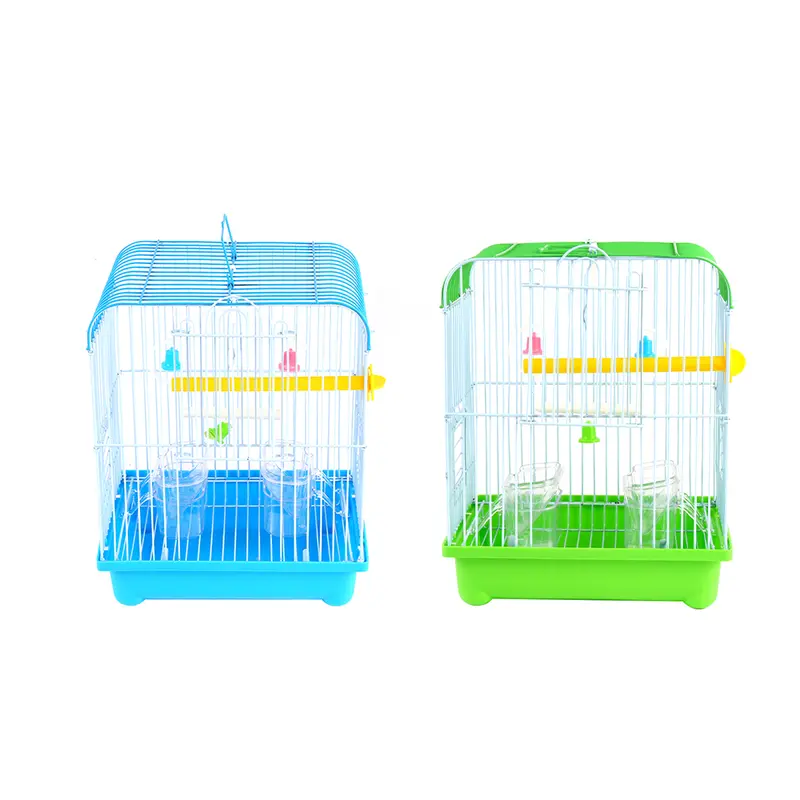 Small Bird Cages 22cm x 27cm x 16cm for Canaries, Budgies, Finches, Metal, Accessories 4