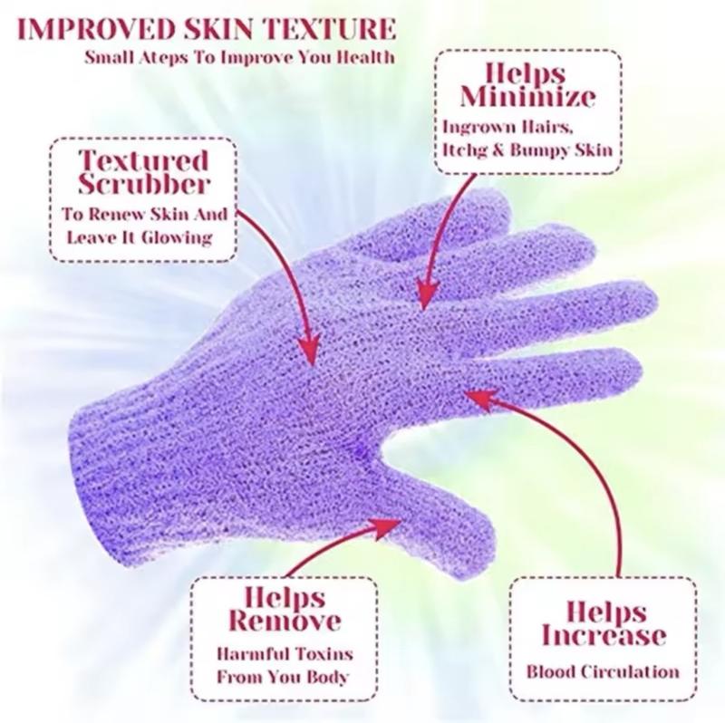 Product Introduction of （gift）Random Colour  1pc Exfoliating Gloves Body Scrubber Bath Gloves Scrubbing Gloves for Shower, Spa, Massage, Dead Skin Cell Remover Personal Cleaning 2