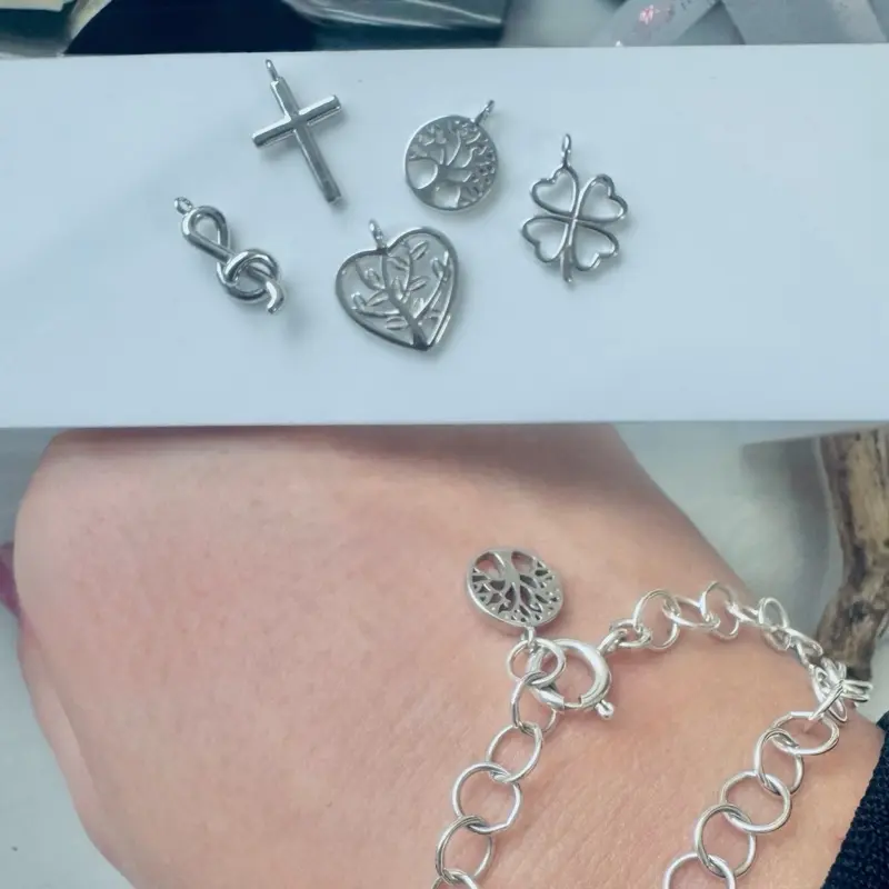 Charms in sterling siver that can be soldered permanently unto any BeAdored bracelet (purchase bracelet at the same time)