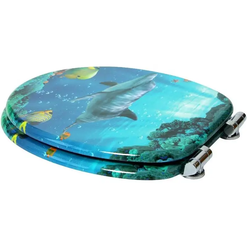 Close Toilet Seat, Wide Choice of New Toilet Seats, Stable Hinges, Easy to Mount (Dolphin) 5