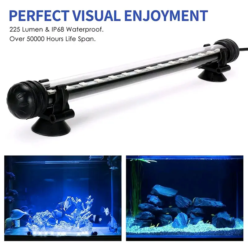 Fish Tank Light 28 CM LED Aquarium LightBlue LED Light Bar Stick Fish Tank 2