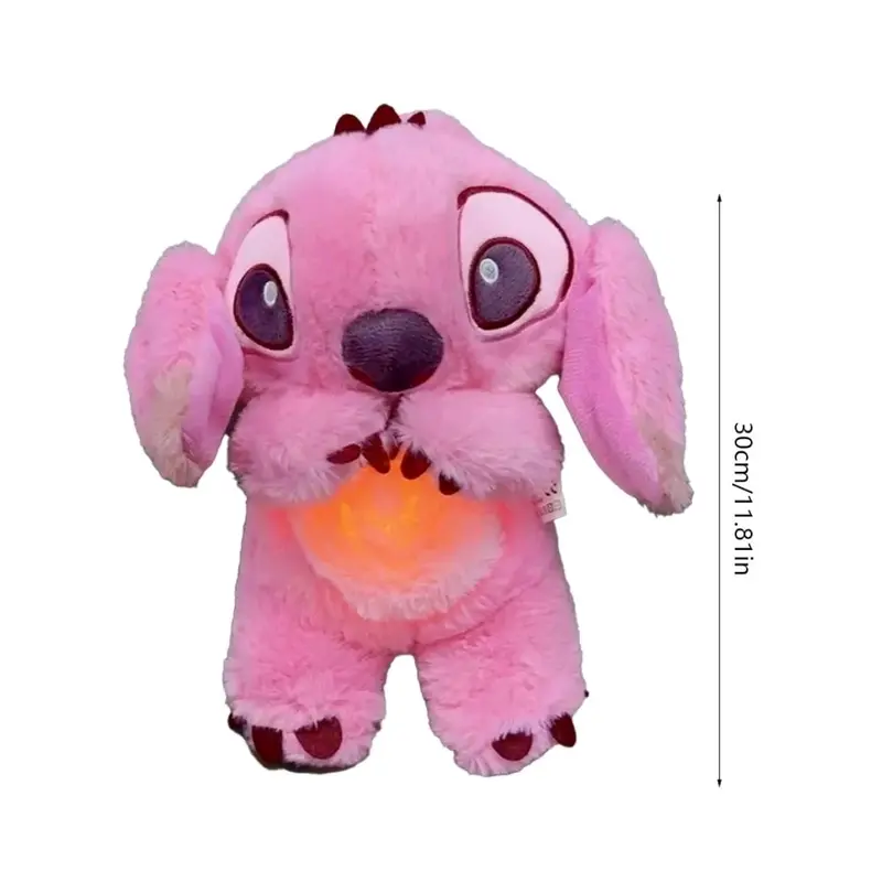 Blue Pink Lilac Teddy Breathing Musical Soothing Doll Sleep Stitch Toy Anxiety Relief Plush Toys 8