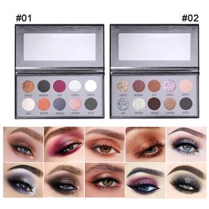 10-color cool eyeshadow palette, two styles for you to choose from, suitable for daily commute makeup, eye-catching color, fine powder, and high cost performance Smooth Pack