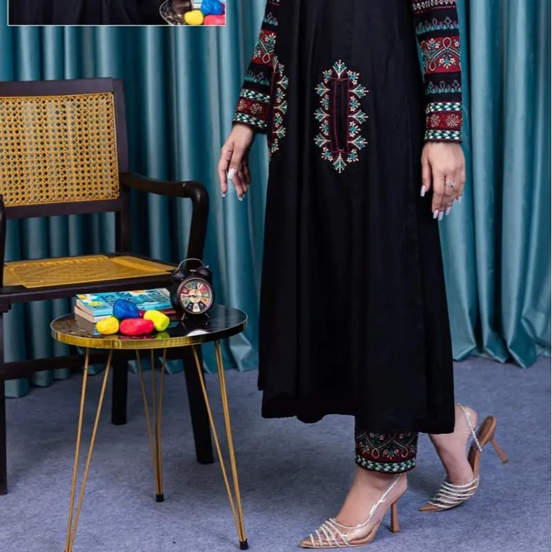 Teesa By Momina Designer | MD-1700-1 | 2 Piece Ready To Wear Linen Embroidered Airline Style Dress for women Casual Fabric Elegant Trouser Elegant Trouser Womenswear Everyday 3