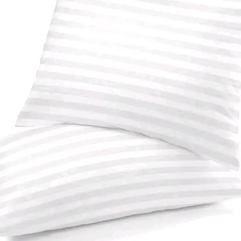 HOTEL STANDARD QUALITY STRIPED BOUNCE BACK WASHABLE PILLOWS (2 IN A PACK) RRP 39.99 2