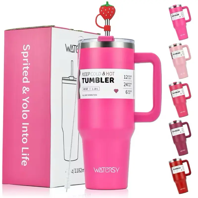 Tumbler Cup with Straw - Perfect for Hot and Cold travel valentines mug drink warmer Drinkware Flasks large coffee