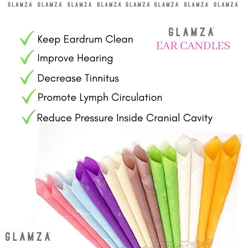 Glamza Clearsound Ear Candle Pair - 8 Pairs with Discs - Natural Relaxation & Ear Care Solution 3