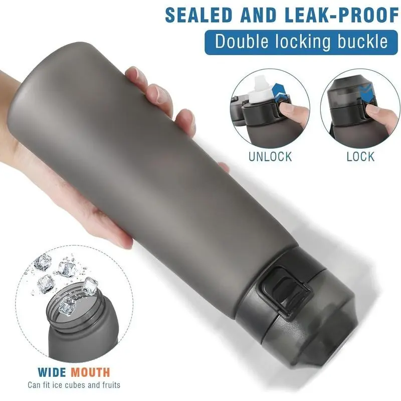 Air Water Bottle 12 Flavor Pods Up 22oz Fruit Fragrance Scented Water Cup BPA Free 0% Sugar For Outdoor Sports,Gifts From Friends (1 bottle Matte Black+12 scent pods) 3
