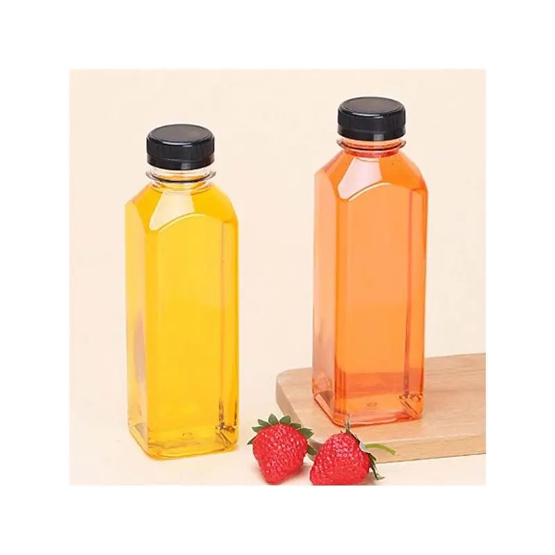 1pc/4pcs/10pcs Transparent Juice Bottles, Suitable For Home Or Outdoor Camping Tin Canister 3