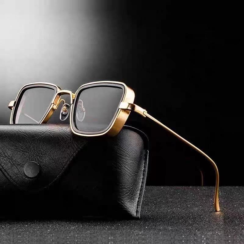 Indian Steampunk Sunglasses Kabir Singh Men Square Metal Frame Punk Sunglasses custom 1