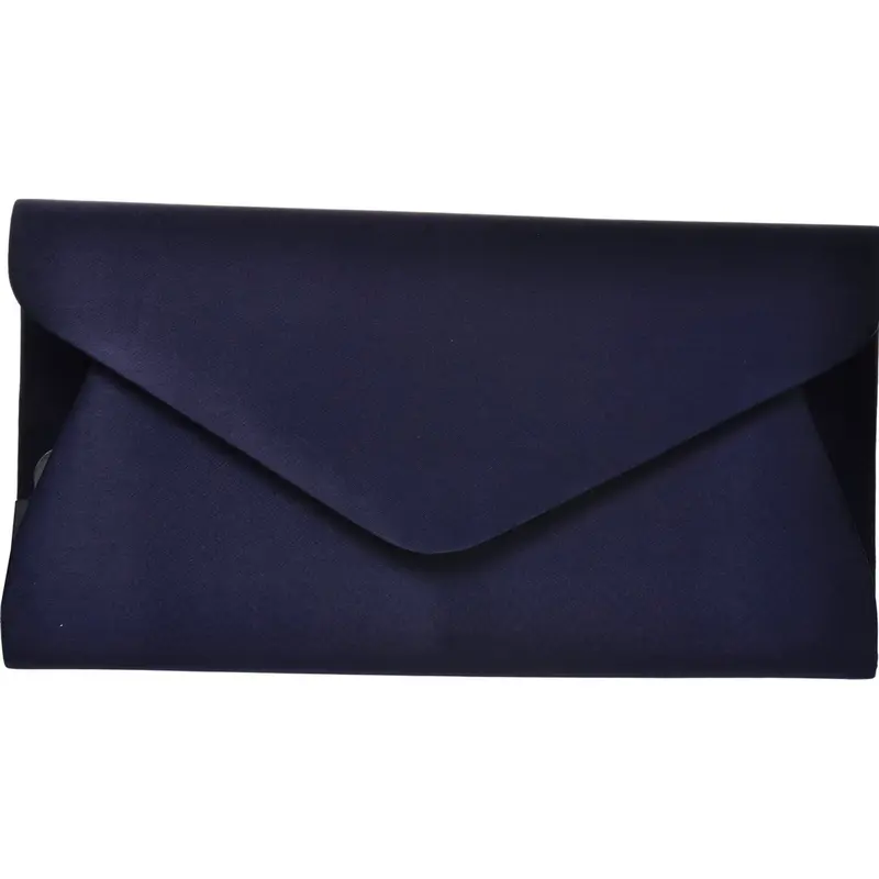 BELLA Taupe Satin Textile Clutch Bag with Shoulder Strap 1