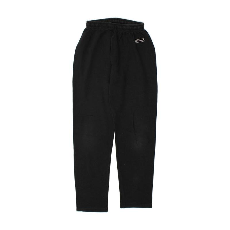 Pre-Owned Vintage CHAMPION Mens Tracksuit Trousers Small Black Cotton 1