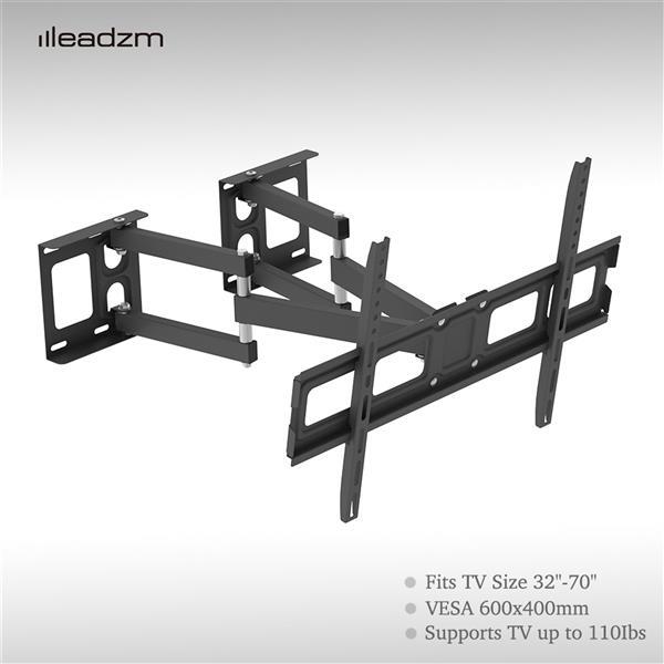 Product Introduction of TMSS-104 32"-70" Corner Full Motion Articulating TV Wall Mount Bracket Max Weight 50Kg VESA 600*400 26