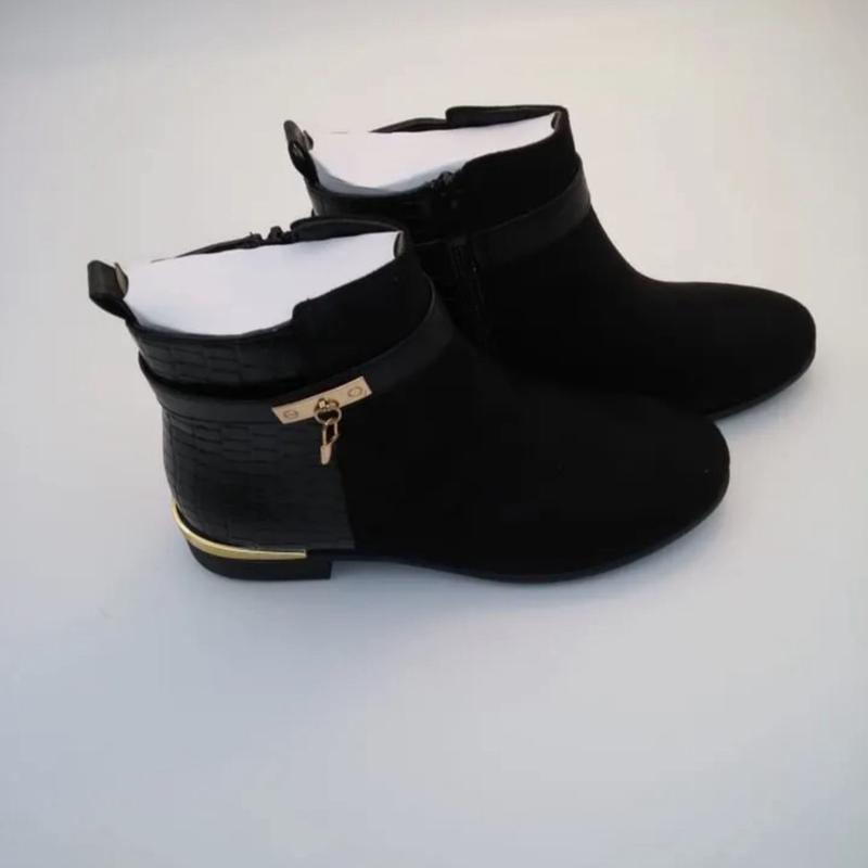 Womens Biker Chelsea Ankle Boots with Studded Zip, Block Heel, and Winter Shoe - Women's Footwear Pu Girl Walking Shoes Comfort Active 2
