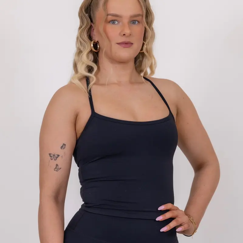 Everyday Core Tank Top with Built In Bra Breathable Crop 1