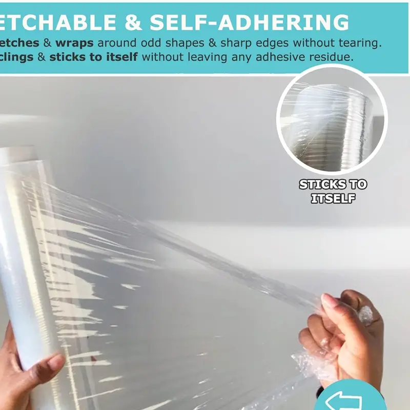 Pallet Stretch Shrink Wrap Roll (400mm x 250m) - Pick Qty & Colour - Heavy Duty Pallet Wrap, Industrial Stretch Wrap, Packaging Cling Film, Strong Plastic Wrap, Luggage Wrap (Clear, 1 Roll) 4