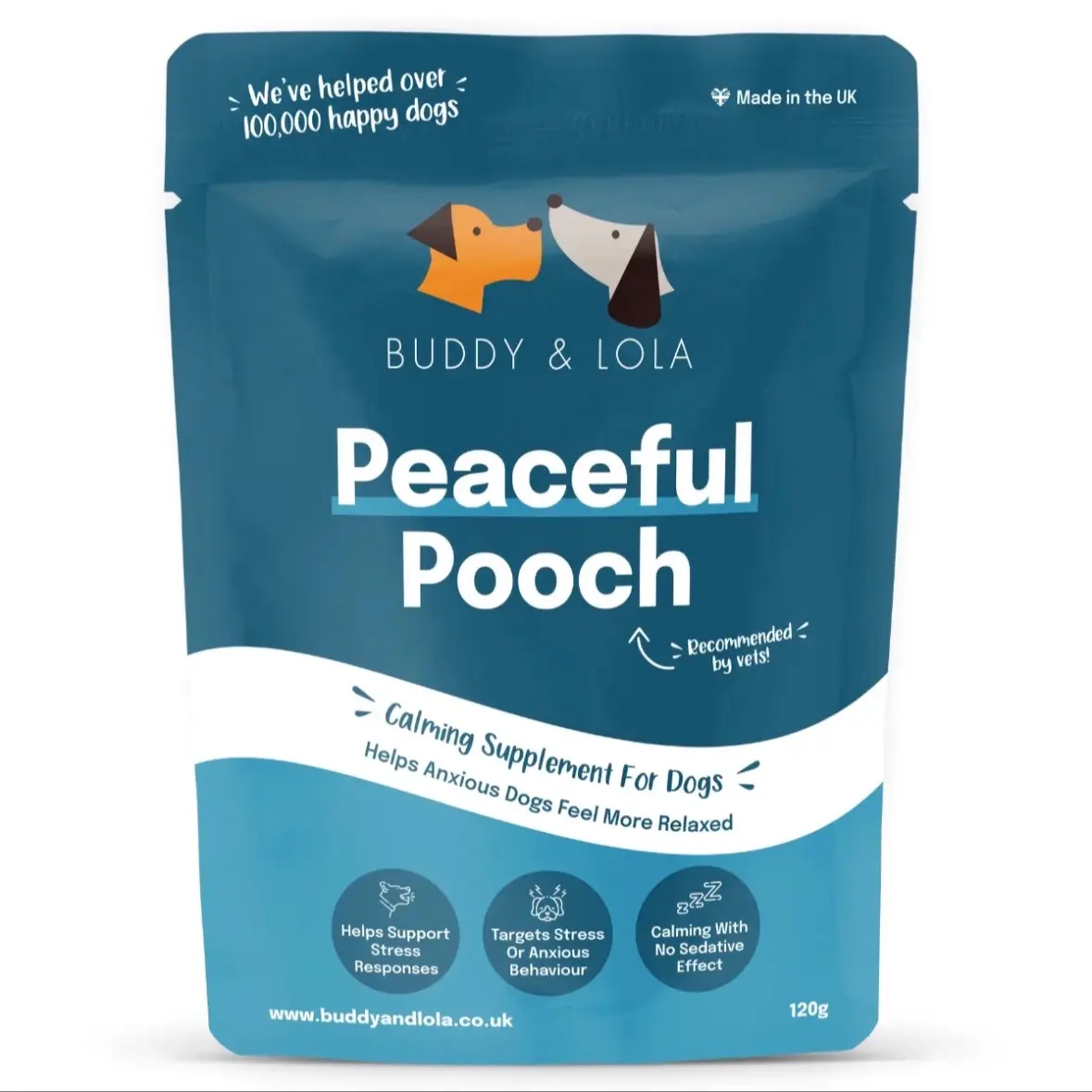 Buddy & Lola Calming Supplement for Dogs - 120g - Natural Remedy