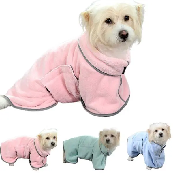 Ultra-Absorbent Dog Bathrobe & Cozy Coat Towel