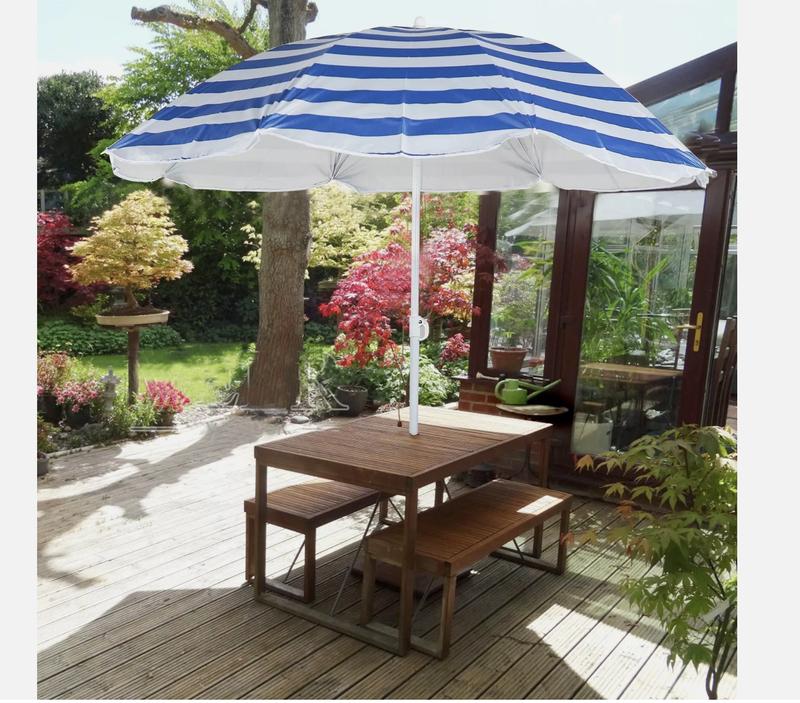 Outdoor Garden Beach Patio Tilt Umbrella Parasol Sun Shade Tilting 6