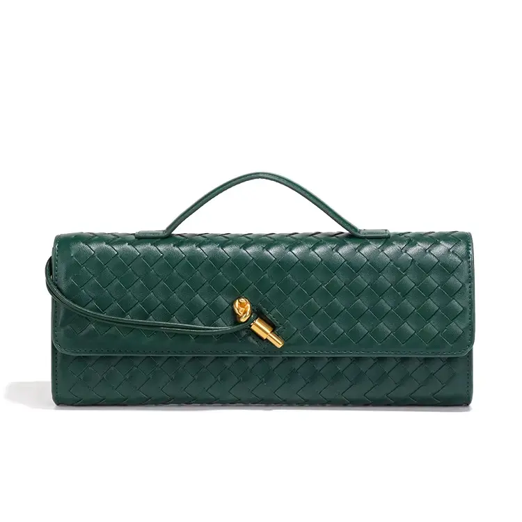 2025 Fashion PU Women's Bags Woven Women's Crossbody Shoulder's Bag Leather Weaved Women's Clutch Bags