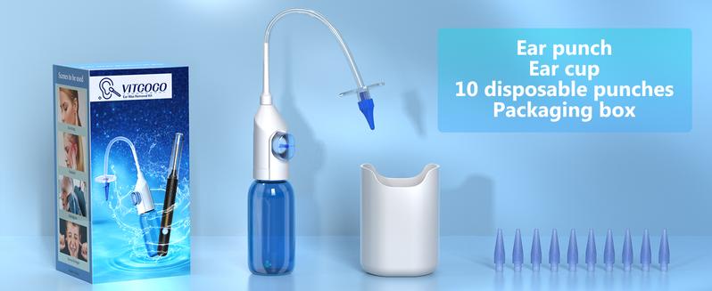 Product Introduction of VITCOCO Ear Wax Removal Tool with Ear Camera, Ear Irrigation Flushing System for Adults & Kids, Ear Cleaner Ear Wax Remover with Ear Basin,9+1 Ear Tips, Syringe, 7 Ear Pickers Kit 4