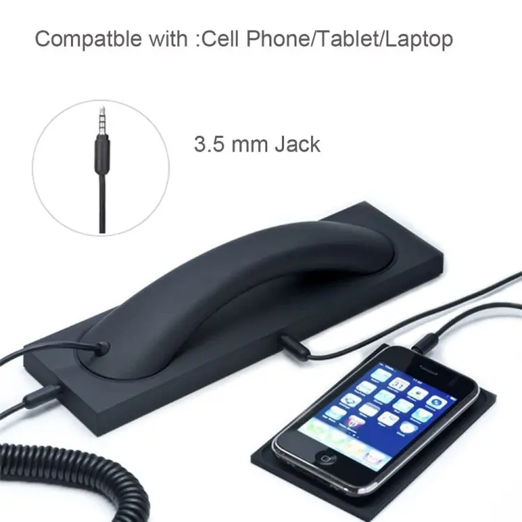 3.5mm Universal Office Mobile Phone Retro External Headset Mobile Phone Handset, 3.5mm Wired Black, 3.5mm Wired White 4