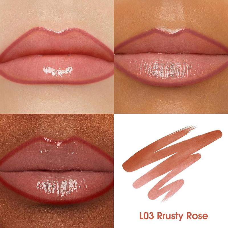 Cilrofelr Peel Lip Liner Set - Rose Shade, Waterproof & Smudge-Proof Matte Lip Liners - 3 Colors Gift Makeup for Girls - Eyeliner, Lipliner 8